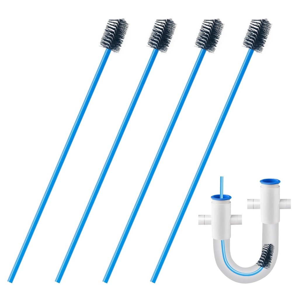4 PCS Condensate Flexible Drain Brush, 15.7 in Nylon and PVC Drain Line Clean…