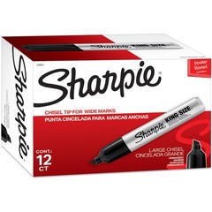 Sharpie King Size Permanent Markers Large Chisel Tip, Great for Poster Boards, B