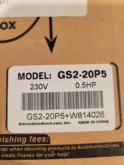 Automation Direct AC Drive GS2-20P5 0.5Hp 230v