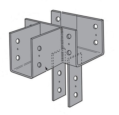 Simpson Strong-Tie 3-1/8″ BEAM, 6X POST CC T-SHAPE CCT3 1/4-6