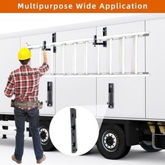 Side Mount Trailer Ladder Rack, Foldable Heavy Duty Steel Rack with Strap​​, …