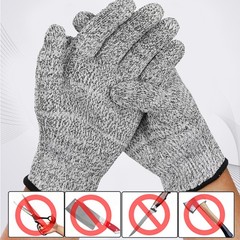 4 Pairs Level 5 Anti-cut Gloves Safety Cut Proof Stab Resistant Kitchen Butcher