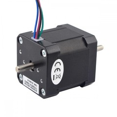 STEPPERONLINE Nema17 Dual Shaft Bipolar Stepper Motor 0.9deg 44Ncm 1.68A 4 wires