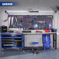 WORKPRO 3PACK Metal Pegboard Wall Organizer 16″x 32″ Heavy Duty Garage Peg Board