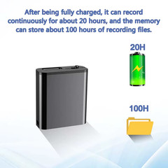 Only 0.25Cm Mini Voice Activated Recorder Built-In Magnet Small Digital Audio Re