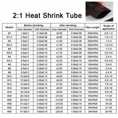 Heatshrink Sleeve 2:1 Unlined 3:1 4:1 Adhesive Glue Lined Black Heat Shrink Tube