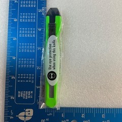 13 Point Snap Off Utility Knife With Pocket Clip Green