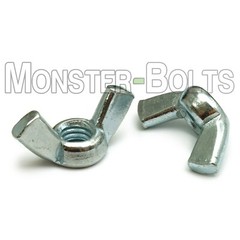 #10-32 Wing Nuts, Cold Forged Zinc Plated Steel, Type A, RoHS Compliant CR+3