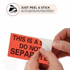 2-20 Rolls 500 Labels/R 1×2 This Is a Set Do Not Separate Sticker Warning Label