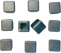 Square 7/8″ & 3/4″ Black Plastic Tubing Plug 14-20G ID 0.71″ to 0.82″ & 0.6 -067