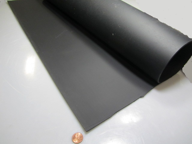 Santoprene TPV Sheet, Black, 55A 1/4″ x 36″ Wide x Pick Length in Feet