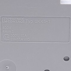 Lot of 5 Phoenix Contact UKK 5-TG 3007042 Disconnect Terminal Block, 2-Level