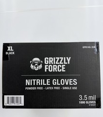Black Nitrile Disposable Gloves Powder Latex Free 3.5 mil XL