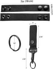 6Pcs Nylon Duty Belt Keepers for Duty Belt, Tactical Belt Loop Clip Molle Key Ho