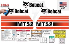 Fits Bobcat MT52 Decal Kit Skid Steer / safety decals 3M VINYL / FREE SHIPPING