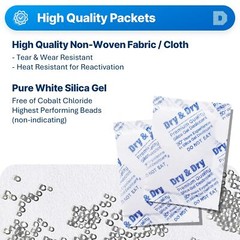 10 Gram 30 Packets Silica Gel Packets Desiccants Rechargeable Fabric Silica Ge