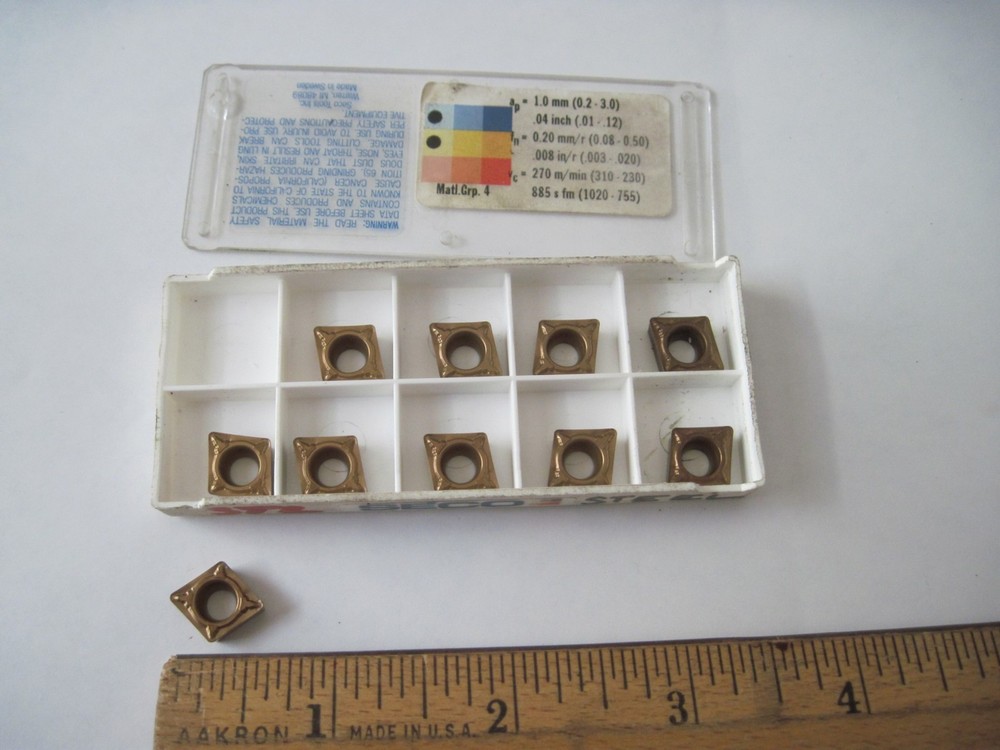 (Qty 10) Seco CCMT09T308-F1 CCMT32.52-F1 TP3000 Carbide Turning Inserts 03041