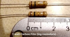 1 Watt Carbon Film Resistor LARGE (10 Pieces) 5% tolerance YOU CHOOSE THE VALUE
