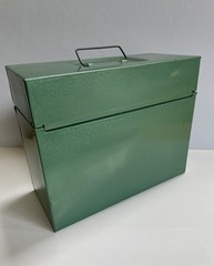 Vtg. Hamilton Skotch Porta File Metal Portable Storage Case 10.25″ x 12.5