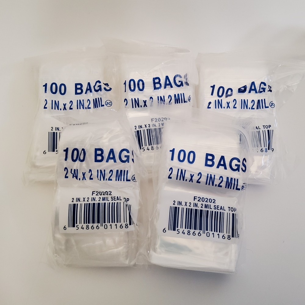 2 In X 2 In 2 Mil Seal Top Clear Plastic Bags 500 Bags