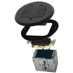 6239BP Floor Kit with Recessed Duplex 15A TR Device and Adjustable Steel Box, 1-