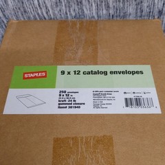 150 Document Catalog Envelopes 9″x 12″ With Moisture Gummed Closure_Yellow Kraft