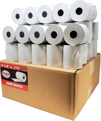 3 1/8″ x 273′ FT EXTRA LARGE THERMAL PAPER ROLLS SAME DAY FREE SHIPPING 12 ROLL