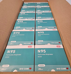 BYD CARE ❤️ N95 FOLDABLE RESPIRATOR CASE 📦 OF 960PCS INDIVIDUALLY SEALED
