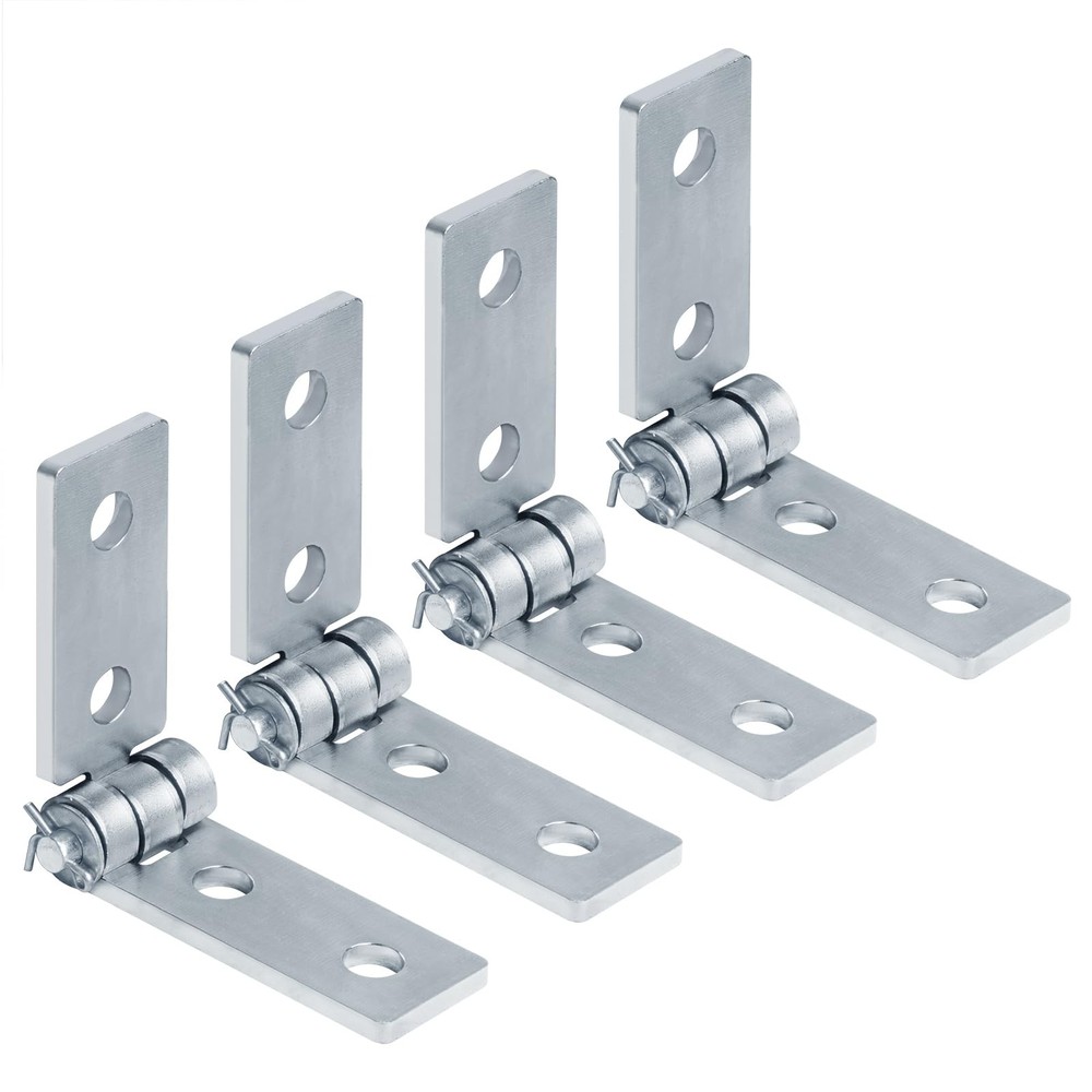 4 Pcs 4 Hole Adjustable Hinge Bracket for 1-5/8″ Strut Channel, 1/4″ Thick An…
