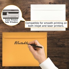 Cashier Depot 10″ x 13″ Booklet Envelopes, Sturdy 28lb. White, Gum Flap, 500/Box