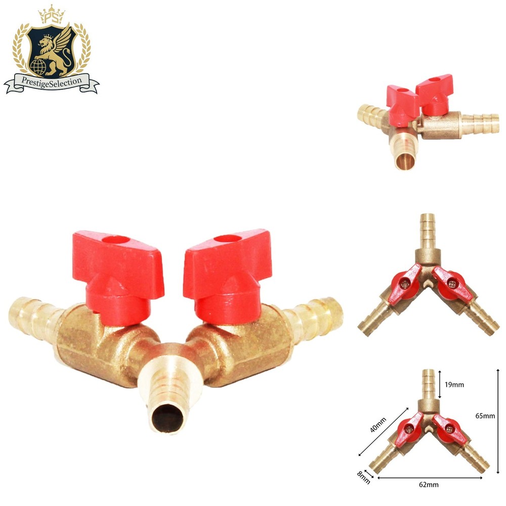 Corrosion-Resistant 5/16″ Y-Shaped Brass Shut-Off Valve for High-Temperature Use