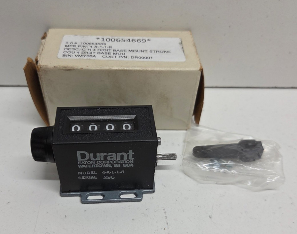 NEW IN BOX! DURANT 4-DIGIT BASE MOUNT STROKE COUNTER 4-X-1-1-R