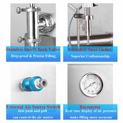 600ml Liquid Paste Filling Machine Pneumatic Bottle Pack Piston Filler + Hopper.