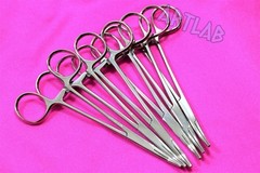 6 PC MOSQUITO HEMOSTAT FORCEPS 5.5″ CURVED STAINLESS STEEL SURGICAL MEDICAL