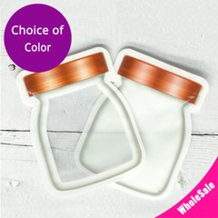 3x4in Color w/Print/Color/Color/w Print Glossy Flat Mylar Zip Lock Jar Shape Bag