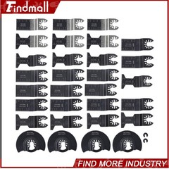 Findmall 32 Pcs Universal Oscillating Saw Blades Kit Bi-Metal Multi Tool Blades