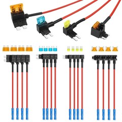 16 Pack Add a Circuit Fuse Tap Kit Ato Atc Atm Micro2 Low Profile Mini 12v
