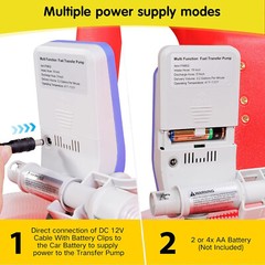 32 Gallon Portable Fuel Tank Caddy with Automatic Transfer Pump Auto-Stop Nozzle