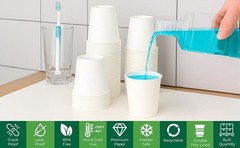 Coffee Cups 4 oz [100 Pack] Disposable Paper Cups for Mouthwash Cups, Hot Paper