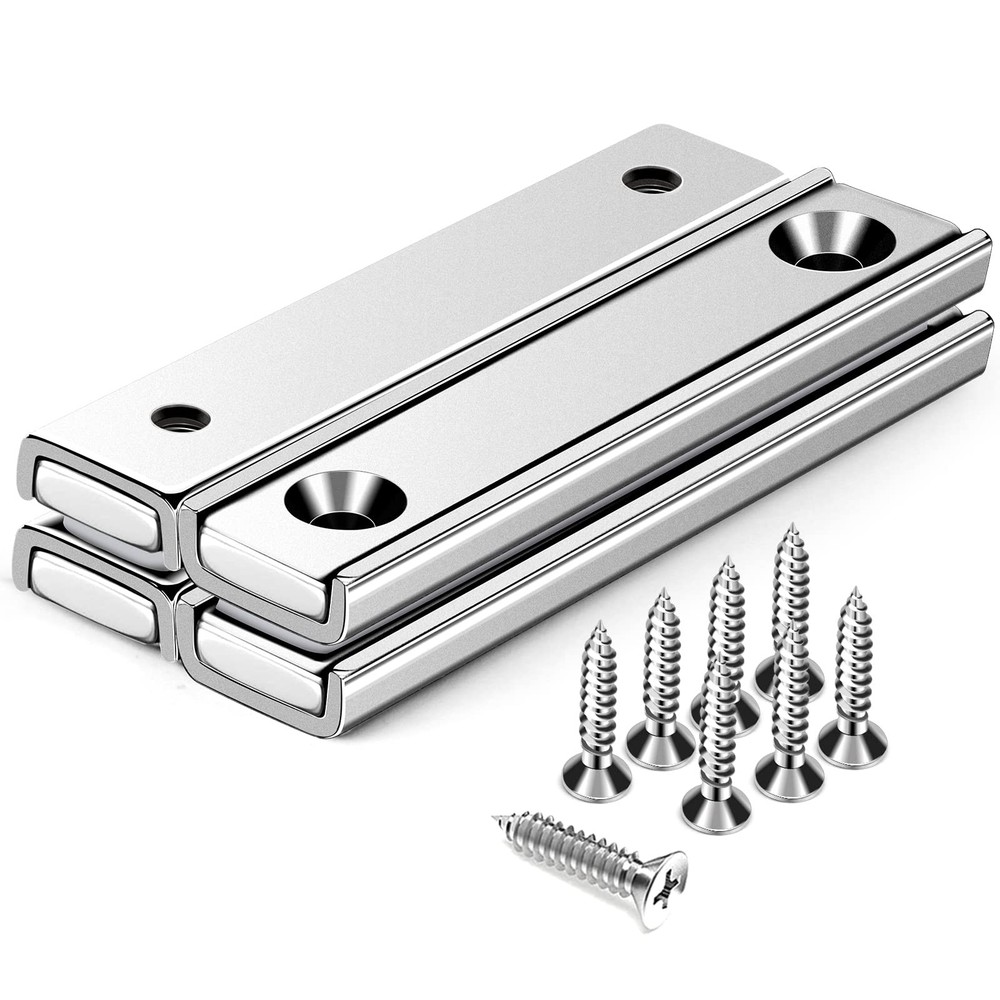 DIYMAG Strong Neodymium Rectangular Magnets 4Pack, 2.36″ x 0.53″ x 0.20″ 80LB…