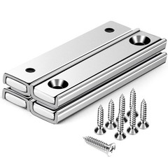 DIYMAG Strong Neodymium Rectangular Magnets 4Pack, 2.36″ x 0.53″ x 0.20″ 80LB…