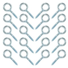 200 Pcs Silver 1/2 Inch / 12mm Open Eye Hooks, Small Cup Hook Metal Hanging K…