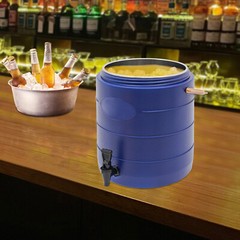 Insulated 25L/6.6 Gal Stainless Steel Beverage Dispenser With Faucet Blue