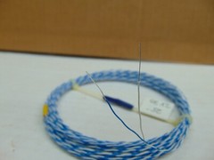 25 feet solid 30 AWG Silver Plated Wire Twisted Pair Gore blue white SPC