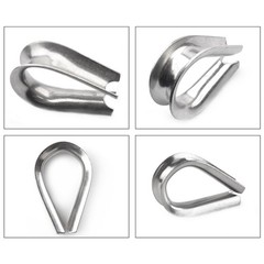 304 Stainless Steel Wire Thimble Cable End Loop Rigging For M1.5-M32 Rope