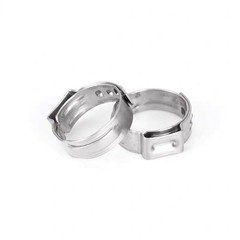 10/100X 304 Stainless Steel Single Ear Hose Clamps Assortment Water Pipe Hoop
