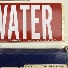 (LOT OF 13)BRADY 7110-1 Pipe Mrkr,Fire Protection Watr,2 1/4in H 6M412