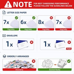 150 Sheet Paper Shredder Heavy Duty Micro Cut P5 60 Min Quiet