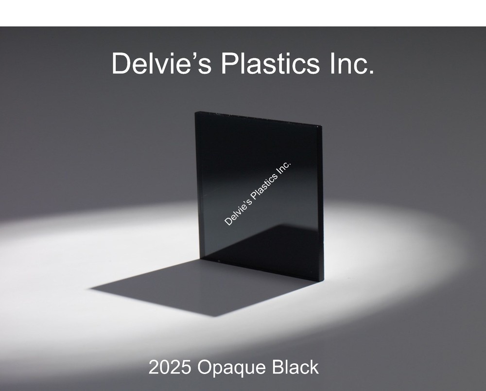 1/8” 2025 Opaque Black Cell Cast Acrylic 5 SHEETS Sheets 24”x 48”