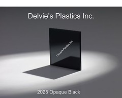 1/8” 2025 Opaque Black Cell Cast Acrylic 5 SHEETS Sheets 24”x 48”
